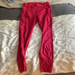 set — fast and free tight and bra (Ruby red)